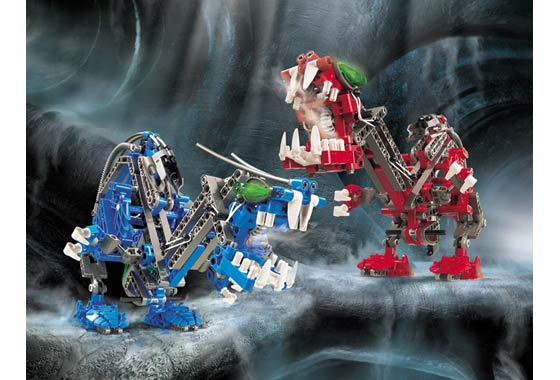 Display of LEGO Bionicle Cahdok & Gahdok 8558