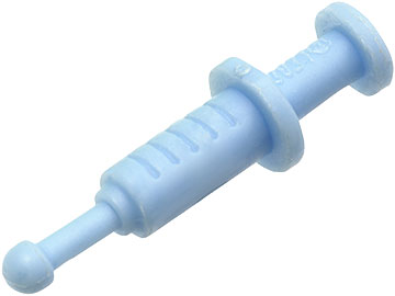 Display of LEGO part no. 87989 Minifigure, Utensil Syringe  which is a Bright Light Blue Minifigure, Utensil Syringe 