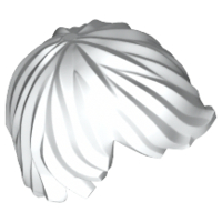 Display of LEGO part no. 87991 Minifigure, Hair Tousled with Side Part  which is a White Minifigure, Hair Tousled with Side Part 