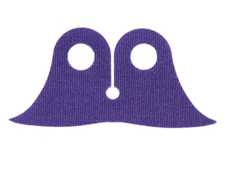 Display of LEGO part no. 88686 Minifigure Cape Cloth, Pointed Collar  which is a Dark Purple Minifigure Cape Cloth, Pointed Collar 
