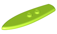 Display of LEGO part no. 90397 Minifigure, Utensil Surfboard Standard  which is a Lime Minifigure, Utensil Surfboard Standard 