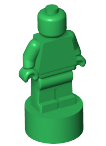 Display of LEGO part no. 90398 Minifigure, Utensil Statuette / Trophy  which is a Green Minifigure, Utensil Statuette / Trophy 