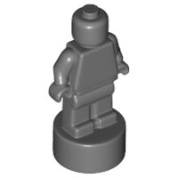 Display of LEGO part no. 90398 Minifigure, Utensil Statuette / Trophy  which is a Dark Bluish Gray Minifigure, Utensil Statuette / Trophy 