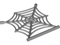 Display of LEGO part no. 90981 Spider Web with Bar  which is a Dark Bluish Gray Spider Web with Bar 