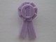 Display of LEGO part no. 92355e Friends Accessories Award Ribbon with Number 1  which is a Lavender Friends Accessories Award Ribbon with Number 1 