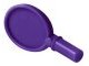 Display of LEGO part no. 93080b Friends Accessories Hand Mirror with Heart on Reverse  which is a Dark Purple Friends Accessories Hand Mirror with Heart on Reverse 