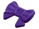 Display of LEGO part no. 93080j Friends Accessories Hair Decoration, Bow with Pin  which is a Dark Purple Friends Accessories Hair Decoration, Bow with Pin 