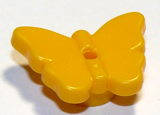 Display of LEGO part no. 93081a Friends Accessories Butterfly with Stud Holder  which is a Bright Light Orange Friends Accessories Butterfly with Stud Holder 