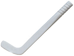 Display of LEGO part no. 93559 Minifigure, Utensil Hockey Stick, Tapered Shaft  which is a White Minifigure, Utensil Hockey Stick, Tapered Shaft 