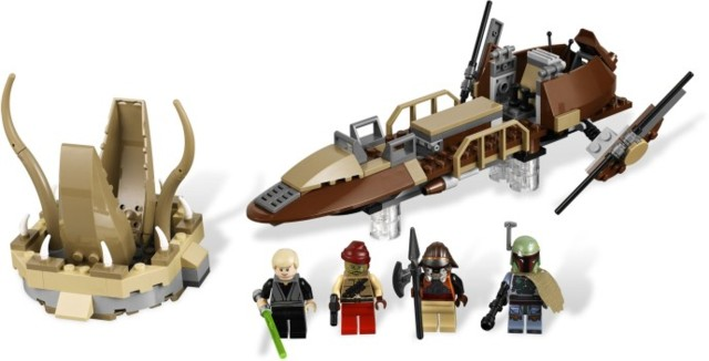 Display of LEGO Star Wars Desert Skiff 9496