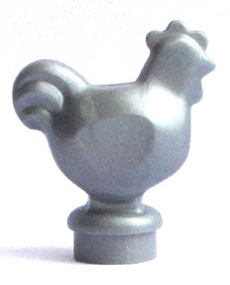 Display of LEGO part no. 95342 Chicken  which is a Flat Silver Chicken 