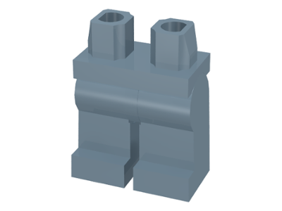 Display of LEGO part no. 970c00 Hips  and Legs Plain  which is a Sand Blue Hips  and Legs Plain 