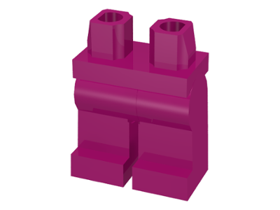 Display of LEGO part no. 970c00 Hips  and Legs Plain  which is a Magenta Hips  and Legs Plain 