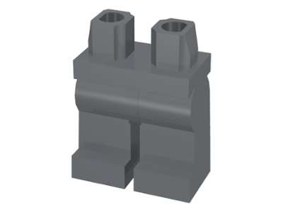 Display of LEGO part no. 970c00 Hips  and Legs Plain  which is a Dark Bluish Gray Hips  and Legs Plain 