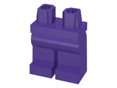 Display of LEGO part no. 970c00 Hips  and Legs Plain  which is a Dark Purple Hips  and Legs Plain 