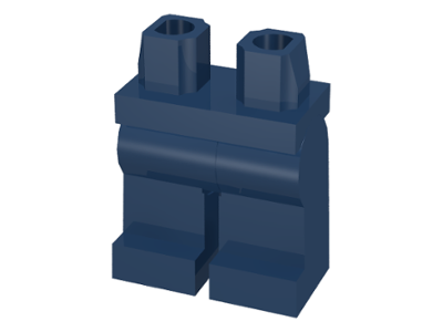 Display of LEGO part no. 970c00 Hips  and Legs Plain  which is a Dark Blue Hips  and Legs Plain 