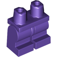 Display of LEGO part no. 970cm00 Hips and Medium Legs  which is a Dark Purple Hips and Medium Legs 