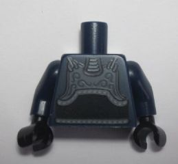 Display of LEGO part no. 973pb2211c01 Torso Dark Bluish Gray Chest Armor and Black Belt Pattern (Kendo Fighter) / Arms / Black Hands  which is a Dark Blue Torso Dark Bluish Gray Chest Armor and Black Belt Pattern (Kendo Fighter) / Arms / Black Hands 