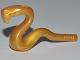 Display of LEGO part no. 98136 Snake, Raised  which is a Pearl Gold Snake, Raised 