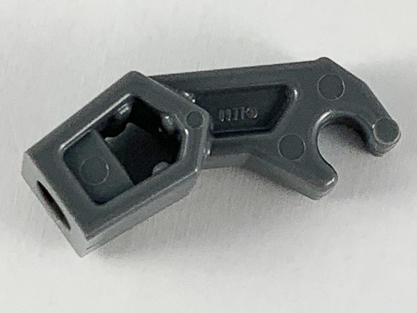 Display of LEGO part no. 98313 Arm Mechanical, Exo-Force / Bionicle, Thick Support  which is a Dark Bluish Gray Arm Mechanical, Exo-Force / Bionicle, Thick Support 