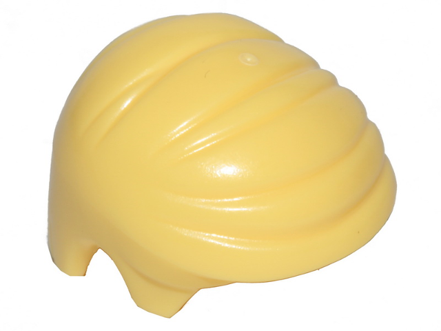 Display of LEGO part no. 99930 Minifigure, Hair Short Combed Sideways Part Left  which is a Bright Light Yellow Minifigure, Hair Short Combed Sideways Part Left 