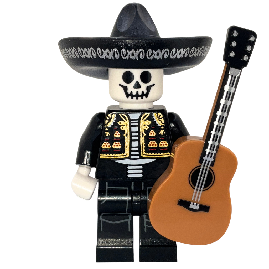 Display for a LEGO Mariachi Skeleton BAM