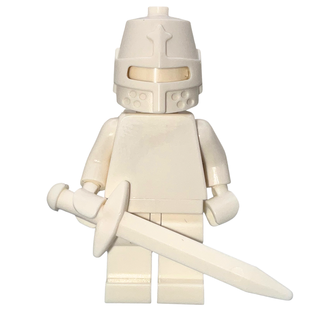 Display for a custom LEGO White Monochrome minifigure