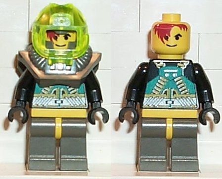 This LEGO minifigure is called, Aquaraider 2 . It's minifig ID is aqu005.