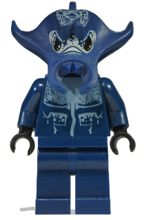 This LEGO minifigure is called, Atlantis Manta Warrior *Includes trident. It's minifig ID is atl003.