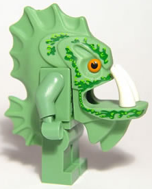 This LEGO minifigure is called, Atlantis Barracuda Guardian . It's minifig ID is atl015.