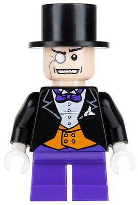 Display of LEGO Batman I The Penguin, Dark Purple Short Legs