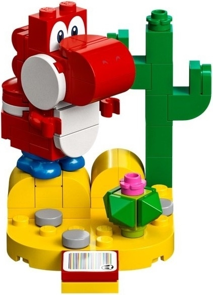 Box art for LEGO Super Mario Red Yoshi, Super Mario, Series 5 
