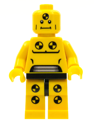 This LEGO minifigure is called, Demolition Dummy, Series 1 (Minifigure Only without Stand and Accessories) . It's minifig ID is col008.