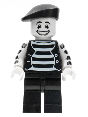 This LEGO minifigure is called, Mime, Series 2 (Minifigure Only without Stand and Accessories) . It's minifig ID is col025.