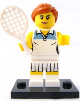 Display for LEGO Collectible Minifigures Tennis Player, Series 3 