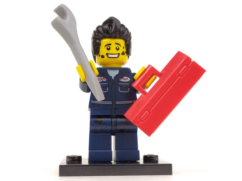 Display for LEGO Collectible Minifigures Mechanic, Series 6 