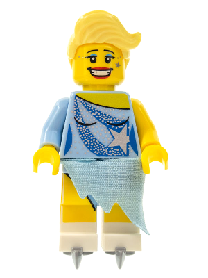This LEGO minifigure is called, Ice Skater, Series 4 (Minifigure Only without Stand and Accessories) . It's minifig ID is col063.