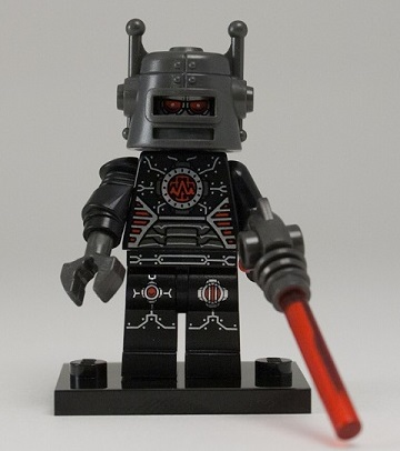 Display for LEGO Collectible Minifigures Evil Robot, Series 8 