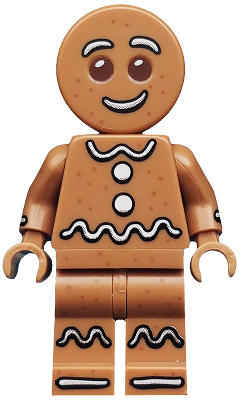 Display of LEGO Collectible Minifigures Gingerbread Man