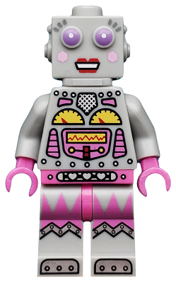 This LEGO minifigure is called, Lady Robot, Series 11 (Minifigure Only without Stand and Accessories) . It's minifig ID is col178.