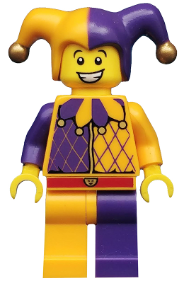 This LEGO minifigure is called, Jester, Series 12 (Minifigure Only without Stand and Accessories) . It's minifig ID is col187.