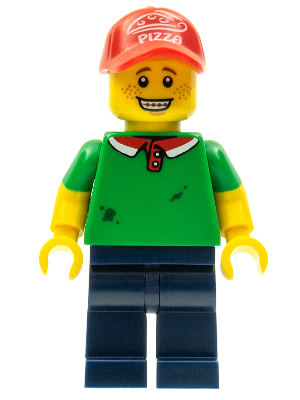 This LEGO minifigure is called, Pizza Delivery Guy, Series 12 (Minifigure Only without Stand and Accessories) . It's minifig ID is col189.