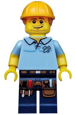 This LEGO minifigure is called, Carpenter, Series 13 (Minifigure Only without Stand and Accessories) . It's minifig ID is col203.