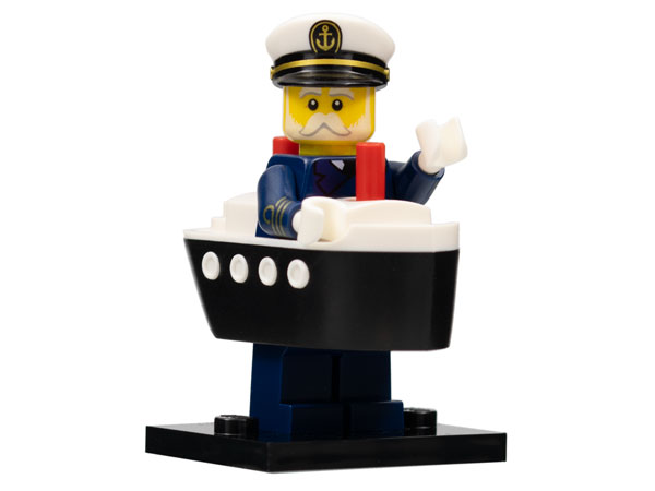 Box art for LEGO Collectible Minifigures Ferry Captain, Series 23 