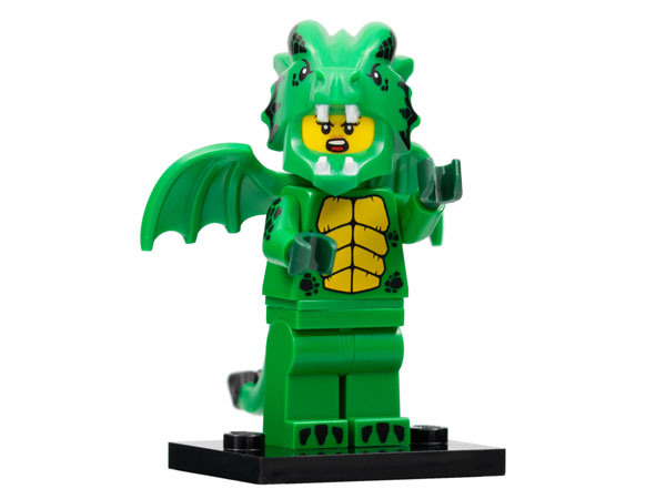 Box art for LEGO Collectible Minifigures Green Dragon Costume, Series 23 