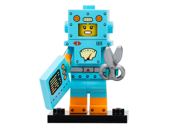 Box art for LEGO Collectible Minifigures Cardboard Robot, Series 23 