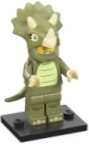 Box art for LEGO Collectible Minifigures Triceratops Costume Fan, Series 25 