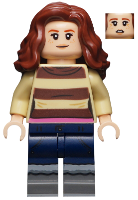 Display of LEGO Collectible Minifigures Hermione Granger, Harry Potter
