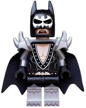 Display of LEGO Collectible Minifigures Glam Metal Batman, The LEGO Batman Movie