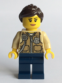 Display of LEGO City Swamp Police, Officer Female, Vest